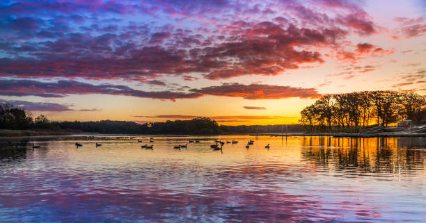 istock Beautiful sunset over lake 1093730974