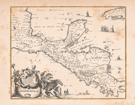Map of Honduras Yucatan and Mexico
Original edition from my own archives
Source: America New World Empires 1671
