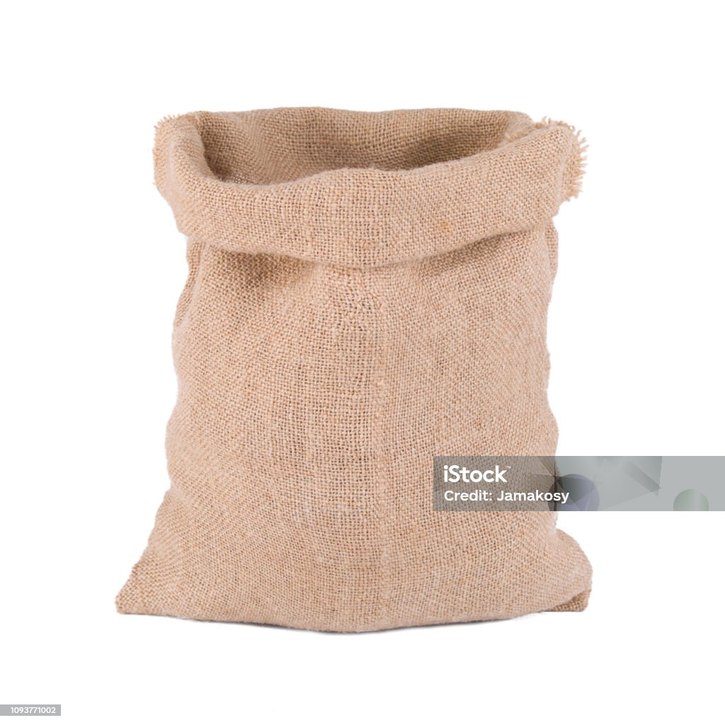 Empty Sack Stack Empty Bag From A Sacking Isolated On A White Background Stock Photo ...