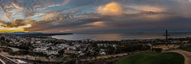 istock Winter morning on coastal small town 1093785398