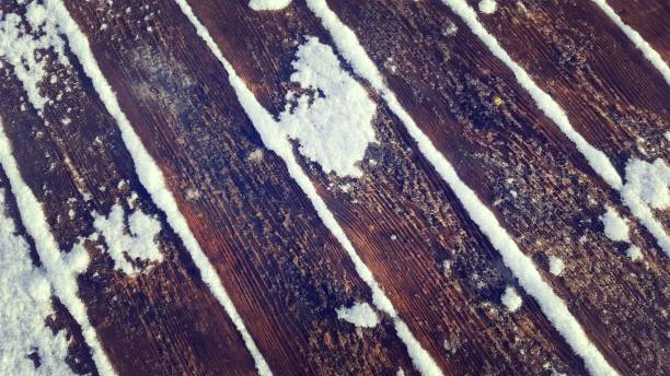 istock Snow-covered wood flooring (Photo1) 1093800136