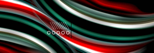 istock Color flow poster. Wave Liquid shape color background. Art design for your design 1093807648