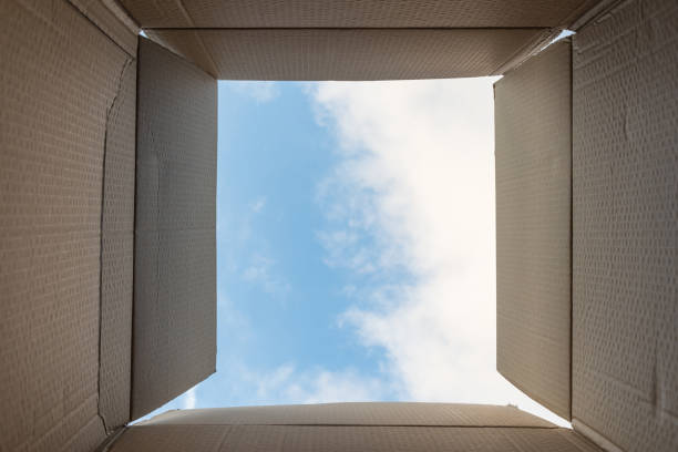 istock Thinking out of box or freedom concept. Creativity or thinking outside the box. Implies inspirational thoughts, bright new ideas, imagination and escaping from the norm. 1093819502