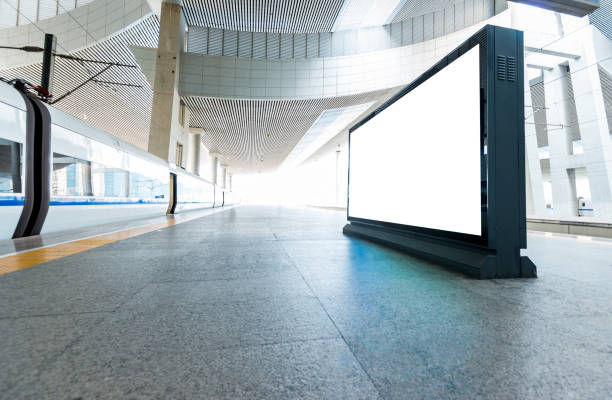 istock Blank billboard in railroad station 1093831888