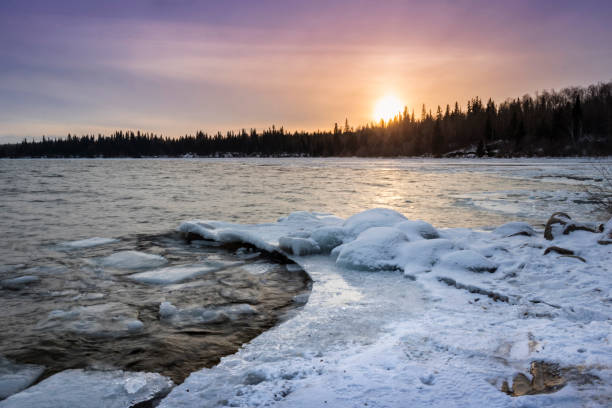 istock Sunset scene over the Provincial Park at Cold Lake, Alberta 1093837988