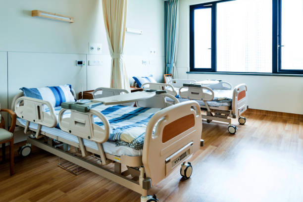 istock Hospital ward with beds and tables 1093840462