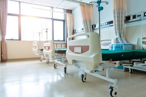 istock Hospital ward with three beds 1093840472