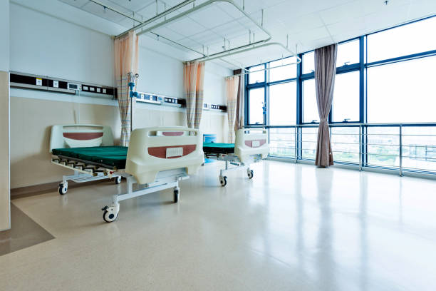 istock Hospital ward with beds and tables 1093840610