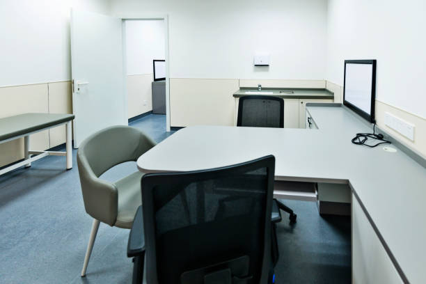 istock Doctor's office with table and chair 1093840990
