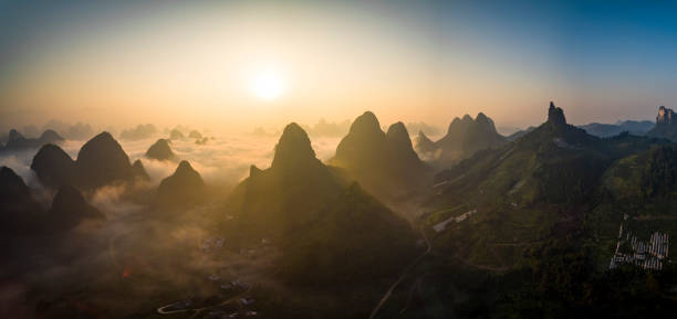 Pastoral scenery in guilin,China stock photo