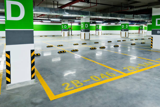 istock Empty parking garage in hospital 1093842514