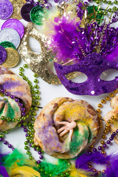 istock Mardi Gras King Cakes, Masks, Beads, and Coins 1093844784