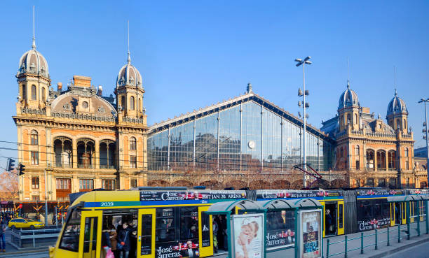 Budapest, Hungary-December 31, 2016: Nyugati railway Station (\