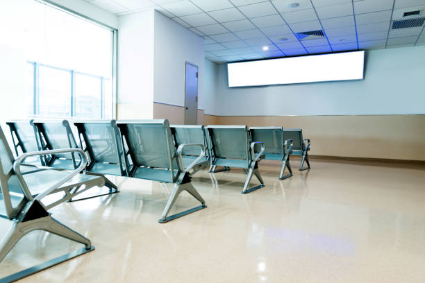 istock Empty seats in hospital waiting room 1093847128