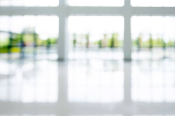 istock Blur background of empty lobby in hospital 1093851142