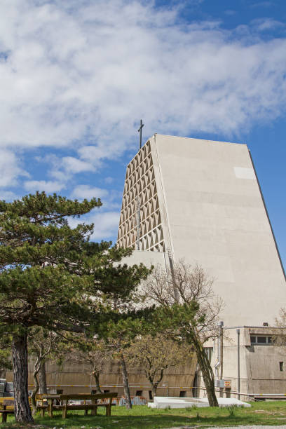 istock modern church  on the Monte Grisa 1093857604