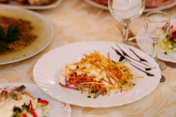 istock Salad with fries 1093863100