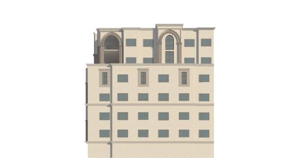 istock Original design Middle East building isolated on white background 3d illustration 1093864654