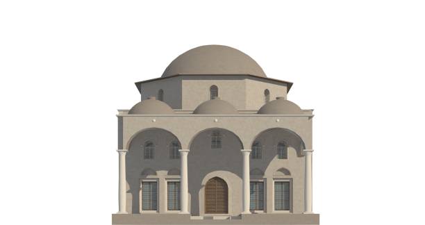 istock Original design Middle East building isolated on white background 3d illustration 1093864664