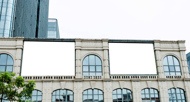 istock Blank billboard on the wall of office building 1093867244