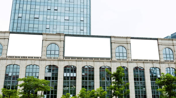 istock Blank billboard on the wall of office building 1093867248