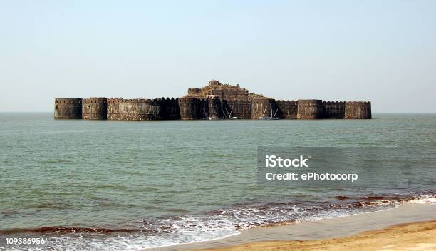 Murudjanjira Fort Situated On An Ovalshaped Rock Off The Arabian Sea Coast Near The Port Town Of Murad 165 Km Or 103 Mi South Of Mumbai Stock Photo - Download Image Now