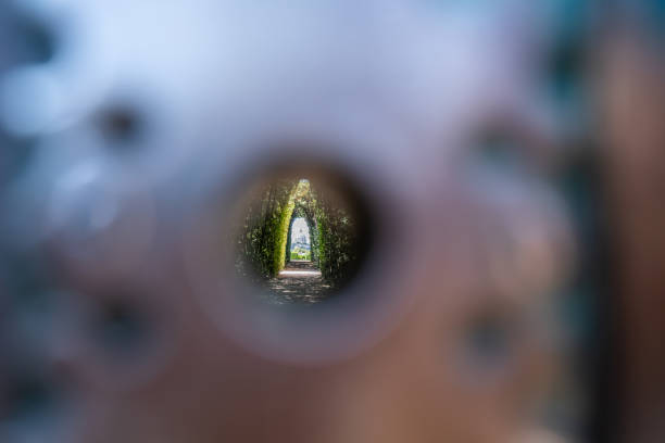 View of the vatican through a keyhole, Rome, Itlay