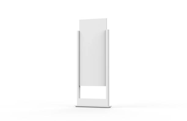 istock Outdoor advertising stand on isolated white background, 3d illustration 1093879142