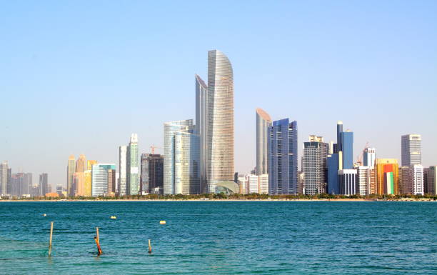 istock Abu Dhabi Skyline with the sea in foreground 1093882438