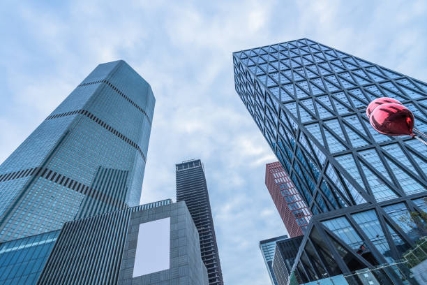 istock High modern skyscrapers over blue sky 1093882460