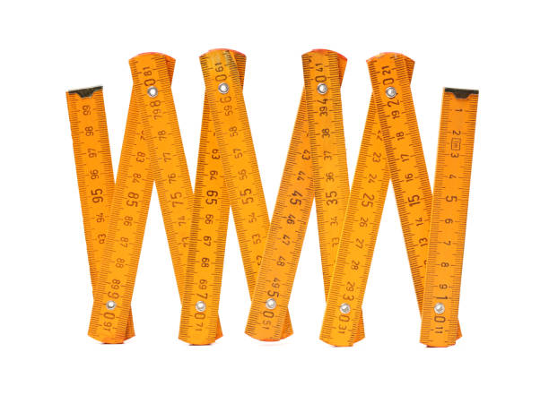 istock Wooden ruler isolated on white background 1093883106