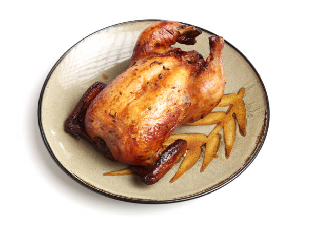 istock Poultry: Roast Chicken Isolated on White Background 1093885310