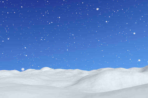 istock White snowy field with snowfall winter background 1093888922