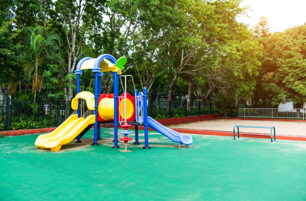 istock Colorful slide in a park 1093891646