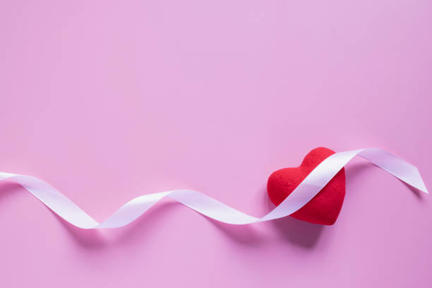 istock Top view red heart with ribbon,note book for valentine concept. 1093891958
