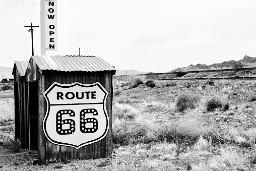 Road sign Route 66 in Arizona, USA