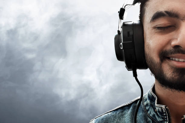 Man listening music