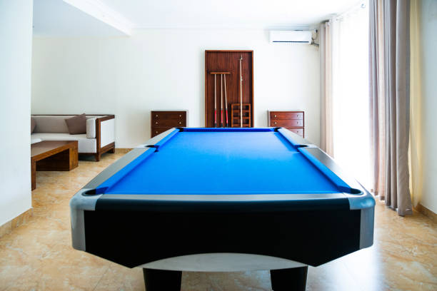 istock Pool ball table in games room 1093904400