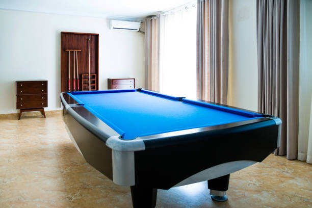 istock Pool ball table in games room 1093904406