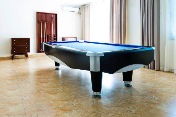 istock Pool ball table in games room 1093904444