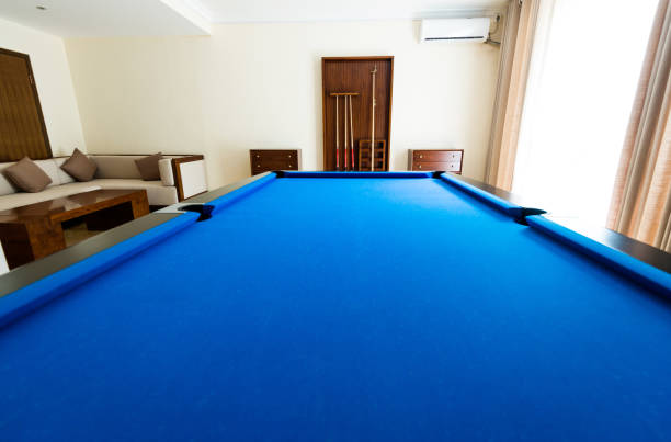 istock Pool ball table in games room 1093904448