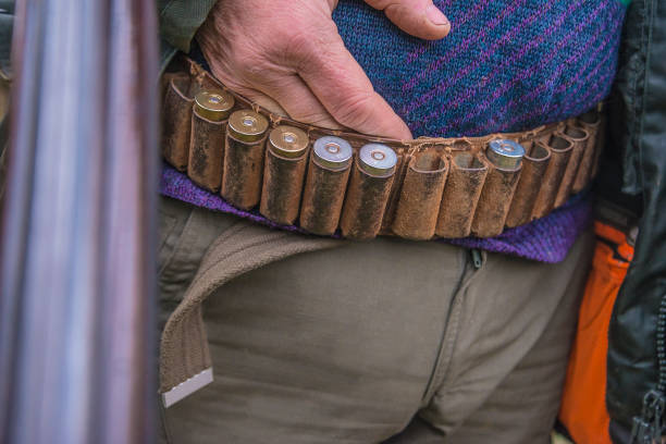 사냥 벨트 - bullet belt ammunition cartridge 뉴스 사진 이미지