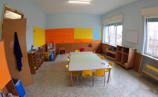istock inside a class of a kindergarten with small chairs 1093907494