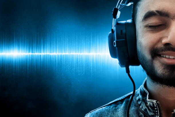 Man listening music