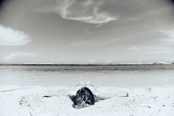 istock Slim woman enjoying on a sandy tropical beach. 1093910114