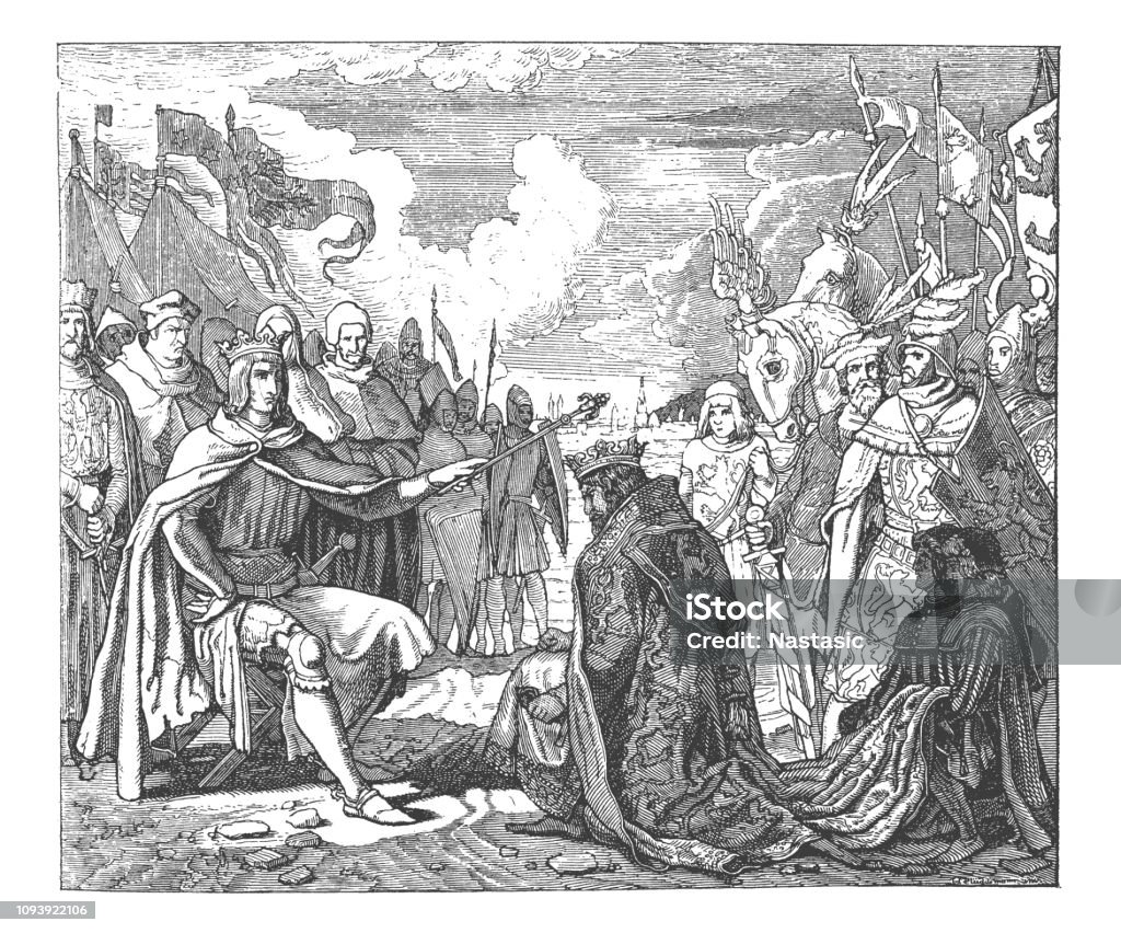 Rudolf I of Germany, aka Rudolf of Habsburg, 1218 - 1291. Count of Habsburg and the elected King of the Romans. illustration of Rudolf I of Germany, aka Rudolf of Habsburg, 1218 - 1291. Count of Habsburg and the elected King of the Romans. Armed Forces stock illustration