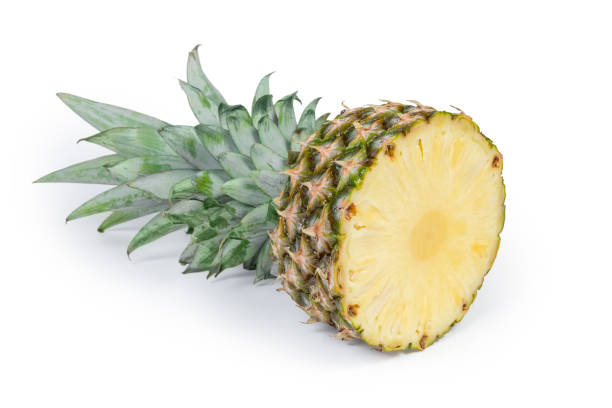 istock Half of fresh pineapple on a white background 1093925316