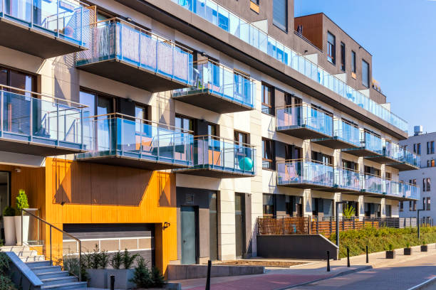 istock Modern apartment building architecture, Warsaw, Poland 1093925350