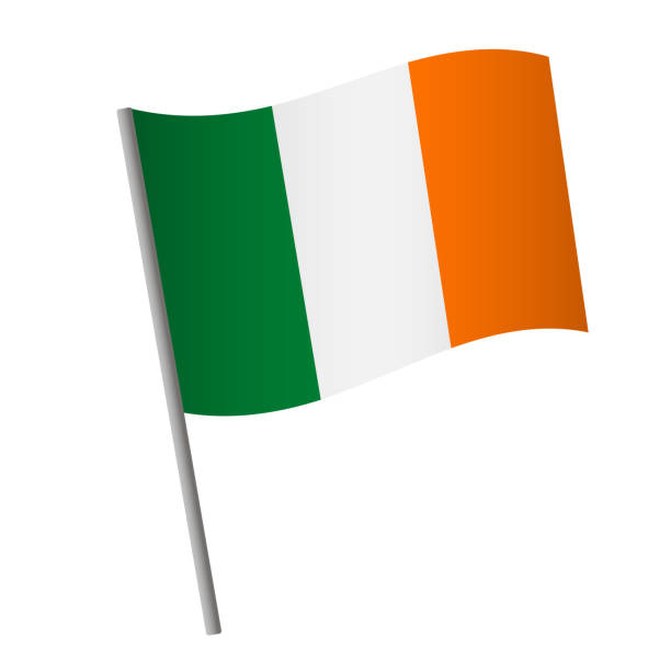 illustrazioni stock, clip art, cartoni animati e icone di tendenza di icona della bandiera dell'irlanda. - irish flag