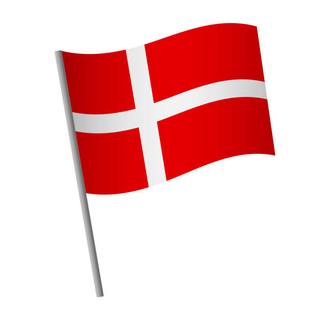 dänemark-flaggen-symbol. - danish flag stock-grafiken, -clipart, -cartoons und -symbole